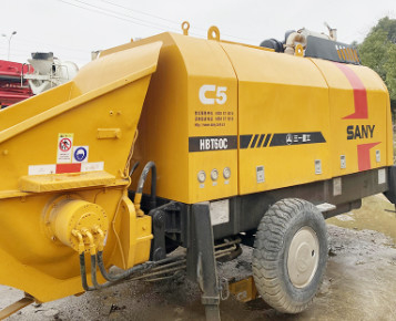 2019 Gebrauchte stationäre Betonpumpe HBT60C 65 m3/H mit Dieselmotor