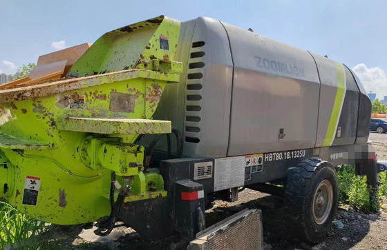 Gebrauchte stationäre Betonpumpe Zoomlion 82m3/H 80.18-132SU im Bauwesen