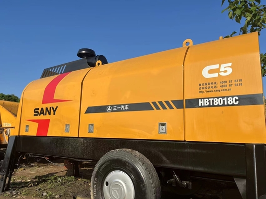 SANY gebrauchte stationäre Betonpumpe 85m3/H HBT8018C-5 7260X2125X2685mm