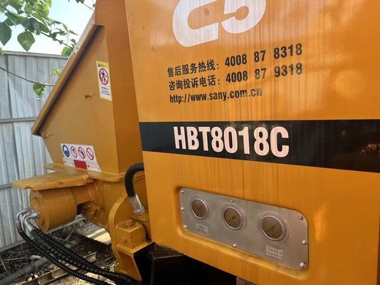 SANY gebrauchte stationäre Betonpumpe 85m3/H HBT8018C-5 7260X2125X2685mm